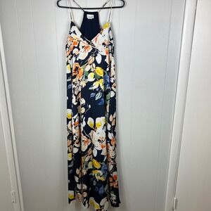 Nicole Miller New York Floral Print‎ Maxi Dress Flowy Summer Sleeveless M